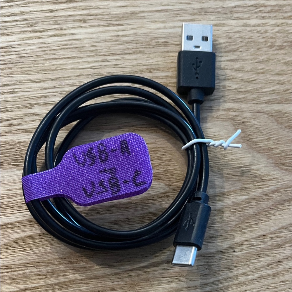 Black USB-A to USB-C Cable